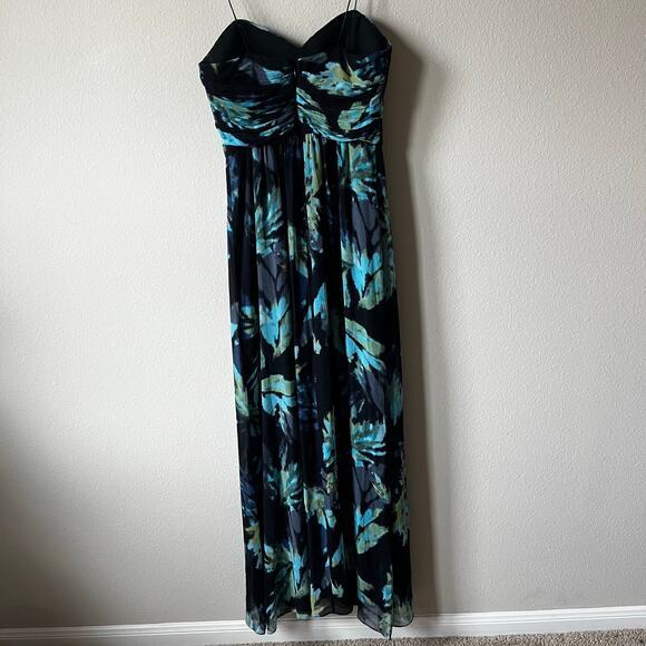 Banana Republic Silk Evening Prom Maxi Dress Black Size 8 - Picture 5 of 11